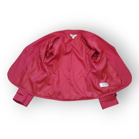 Vintage Tradition Linen Blend Raspberry Pink Blazer US 12P - Picture 8 of 11